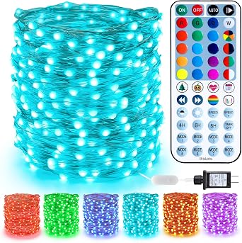 BrizLabs Color Changing Fairy Lights Plugin, 33 ft 100 LED Halloween Lights