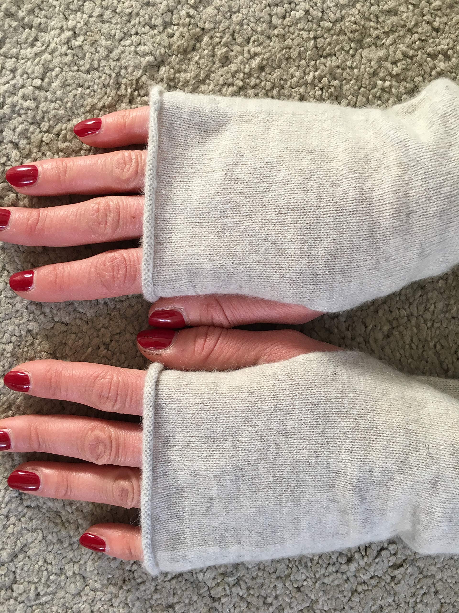 Guanti Ragazza Donna Caldi Invernali Cachemire Grigio
