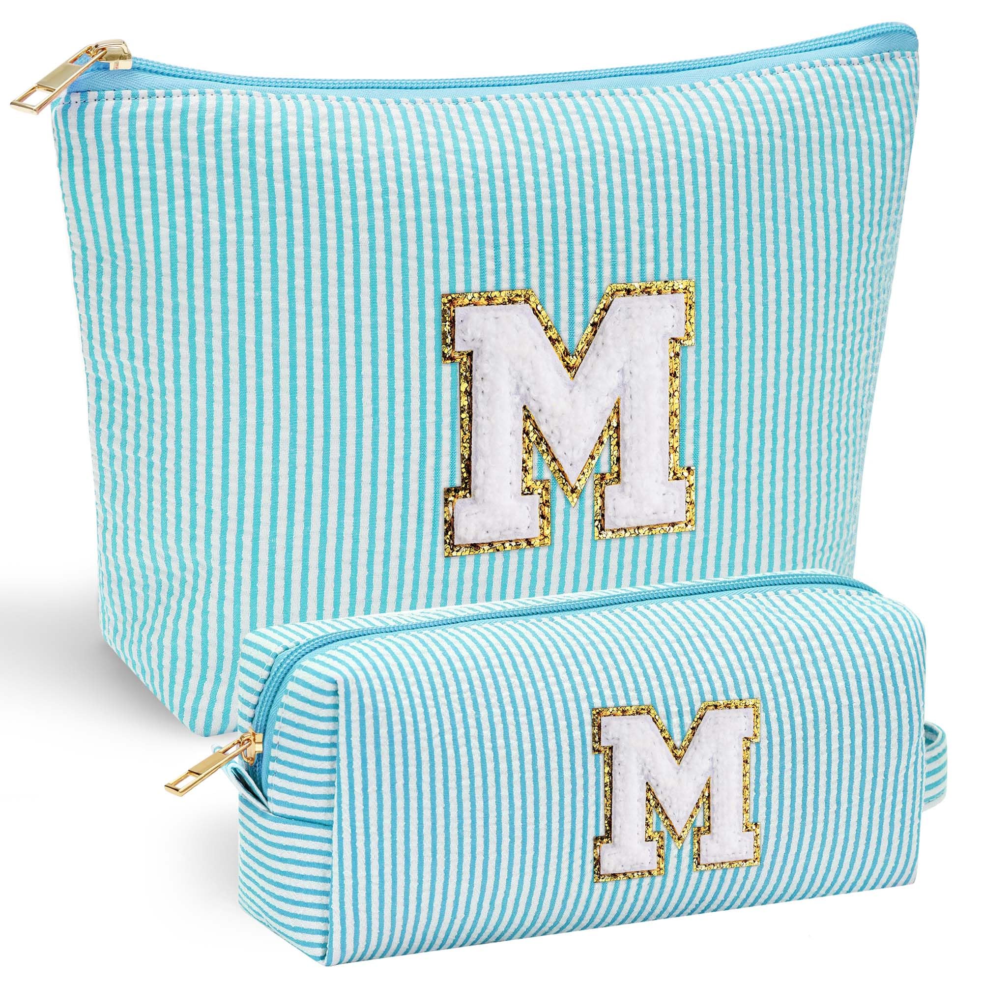 Parima Personalised Gifts for Girls Women - Personalised Make up Bag Initial Make up Bags A Preppy Stuff Birthday Gifts for Women Gift for Girl Womens Girlfriend Teenage Girls Gift Makeup Bag — view 73