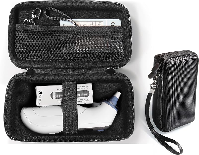 Case for Ear/Infrared Thermometer: Braun ThermoScan 7, 7+, 5 IRT6500, 3 Braun Digital Ear Thermometer; iProven, iHealth, MILDSIX, KDT, EasyEast, CandyCare, LAMIG, Hugum, GoodBaby, Famidoc