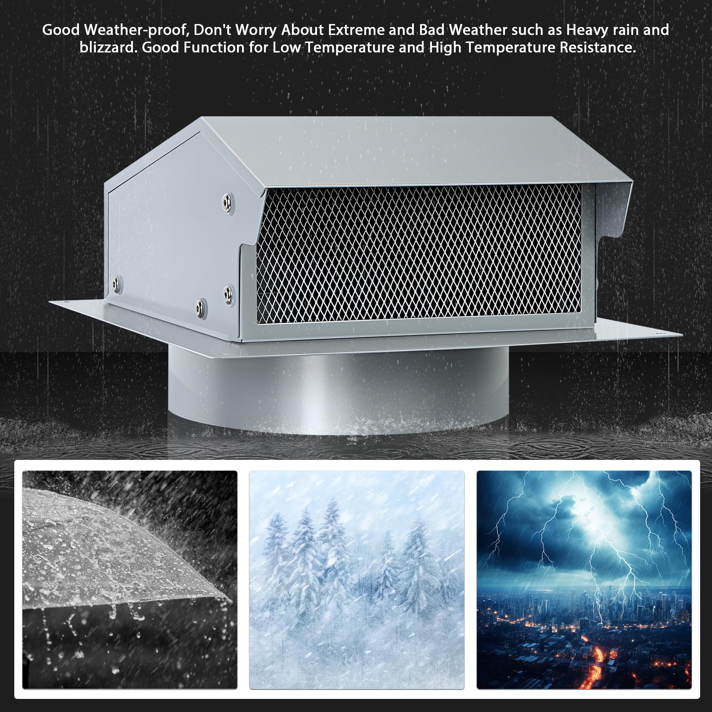 Snapklik.com : Roof Vent Cap, 10 Inch, Steel Roof Vent Cap, Removable ...