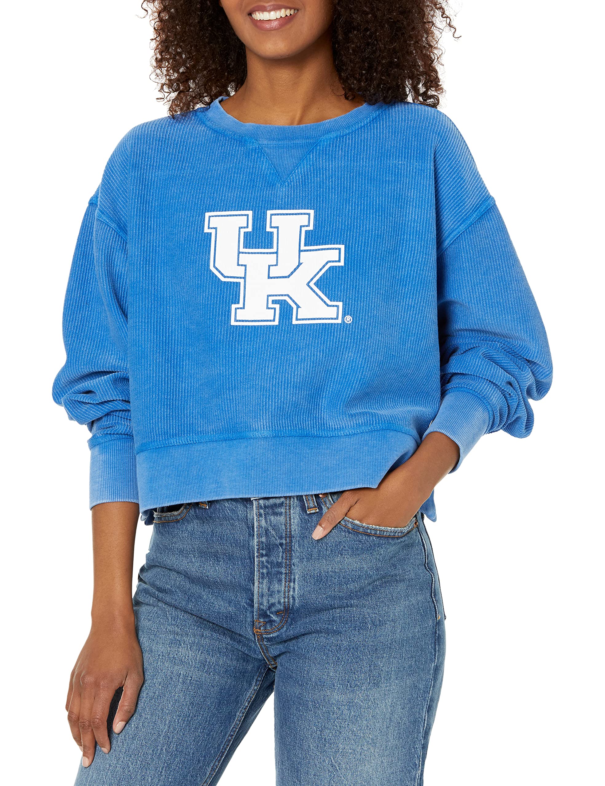 chicka-d NCAA womens Corded Boxy Pullover