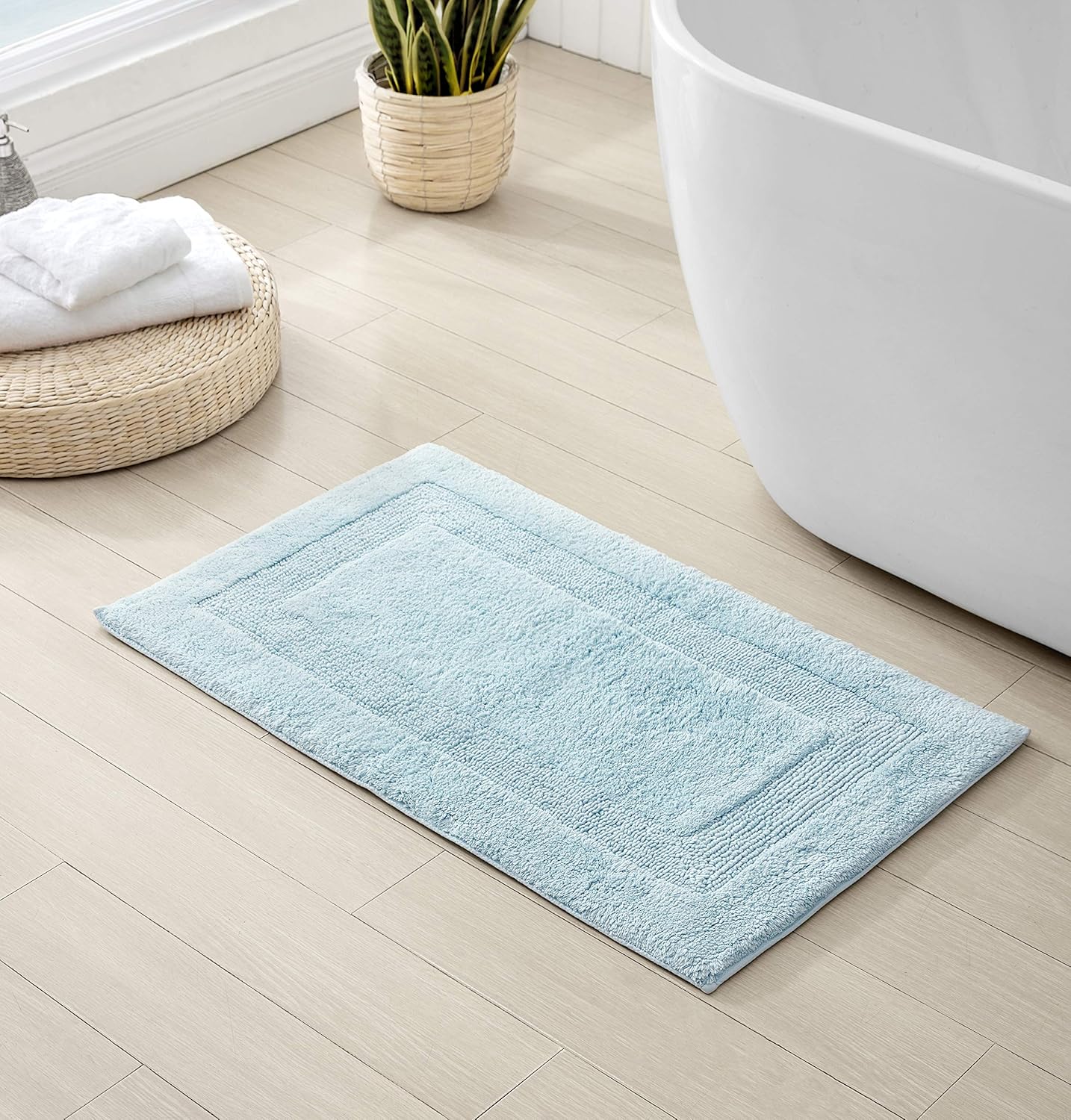 Tommy Bahama Bathroom Rug, Cotton Bath Mat, Highly Absorbent Bathroom Decor (Long