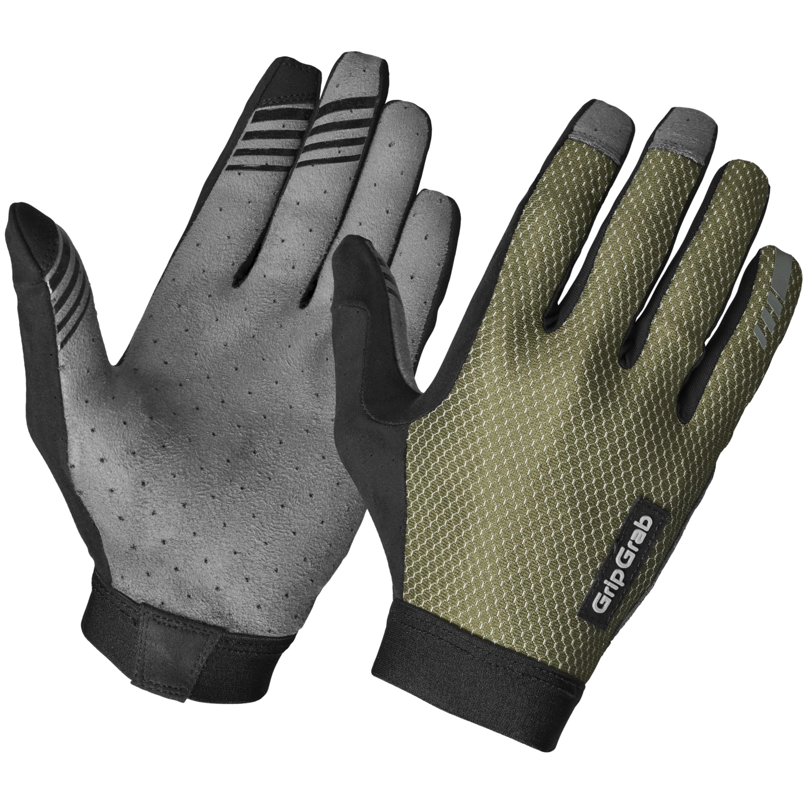 GripGrab Vertical 2 InsideGrip Langfinger MTB Profi Radsport Handschuhe | Vollfinger Fahrradhandschuhe ohne Polsterung mit Silikonprints für maximalen Grip, Touchscreen-kompatibel & Slip-In Bund
