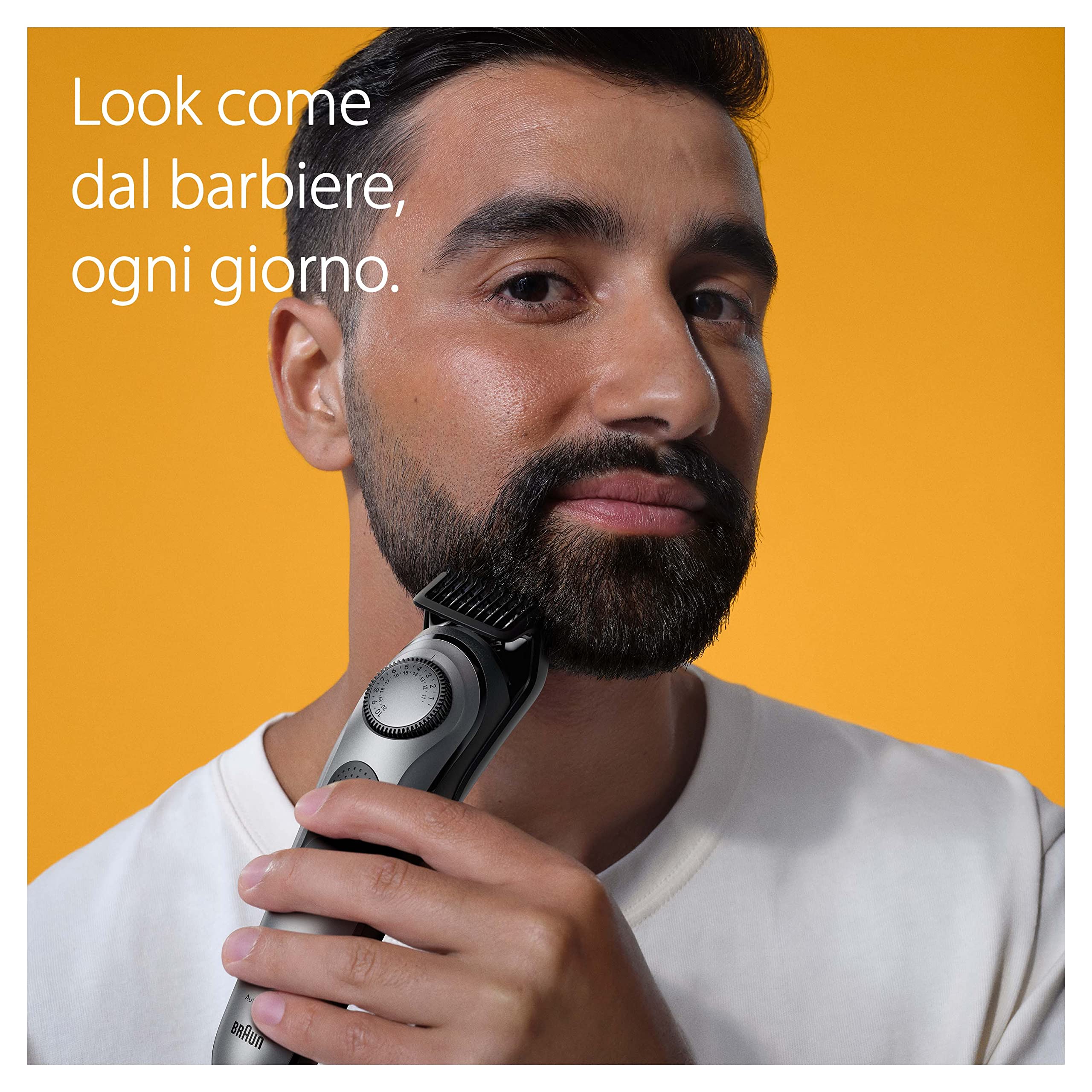 Braun Series 7 RASOIO ELETTRICO BARBA Con lama barba Problade, REGOLABARBA UOMO 40 Lunghezze, Accessori Da Barbiere, Base Di Ricarica, Custodia, BT7420 Nero/Verde Elettrico