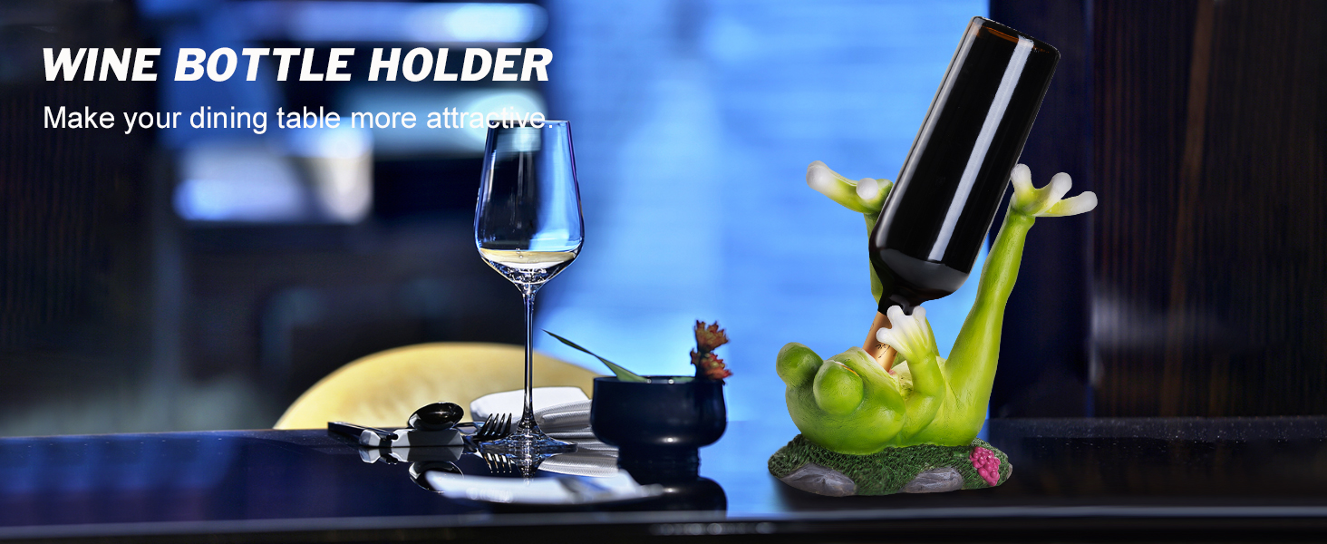 Amazon.com: BUARO8AGA Frog Wine Bottle Holder, Funny Wine Rack