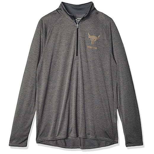 Under Armour Men's Project Rock Tech 1/2 Zip T-Shirt (Pitch Gray (012), Medium)