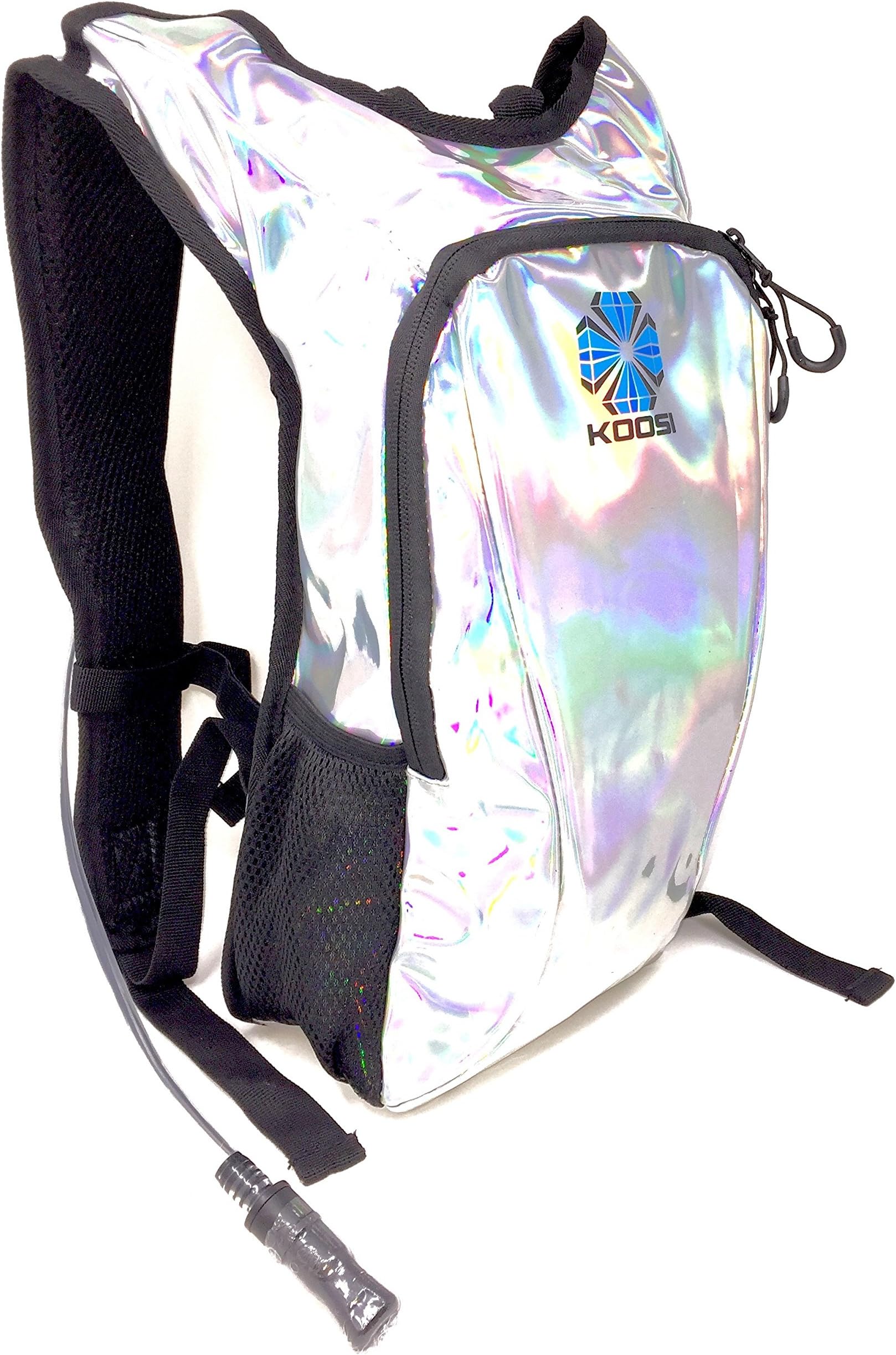 Koosi Hydra-Pack - Holographic Backpack with Hydration/Water Bladder Designed Especially for Raves & Festivals