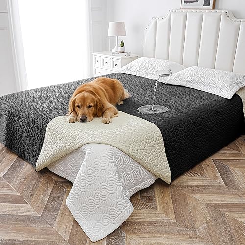Miniatura 20 de Manta impermeable para perro, lavable antideslizante para sofá, mantas resistentes al pelo de mascotas, para cama, silla, muebles, protector para