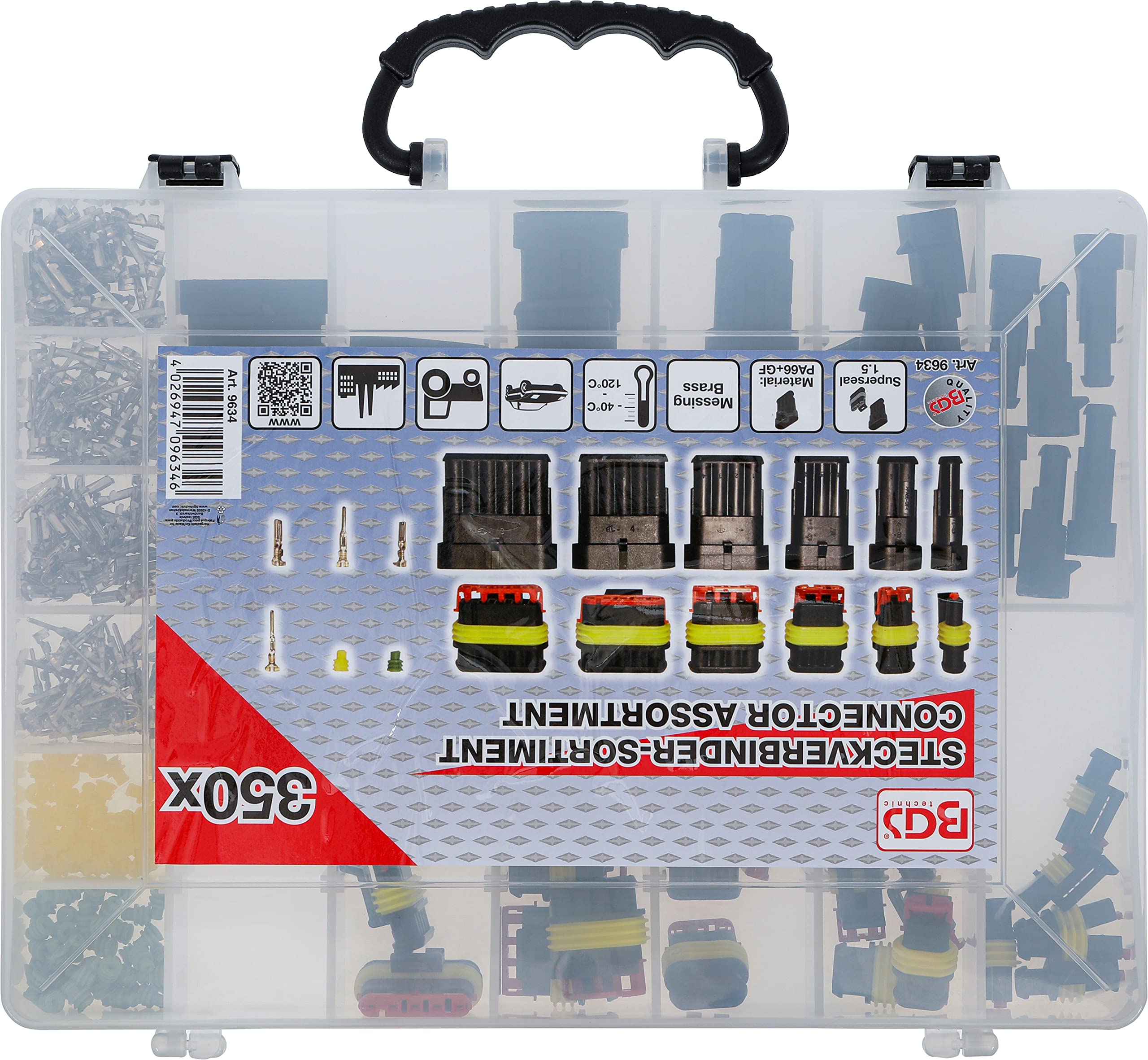 BGS 9634 | Surtido de conectores | 350 piezas