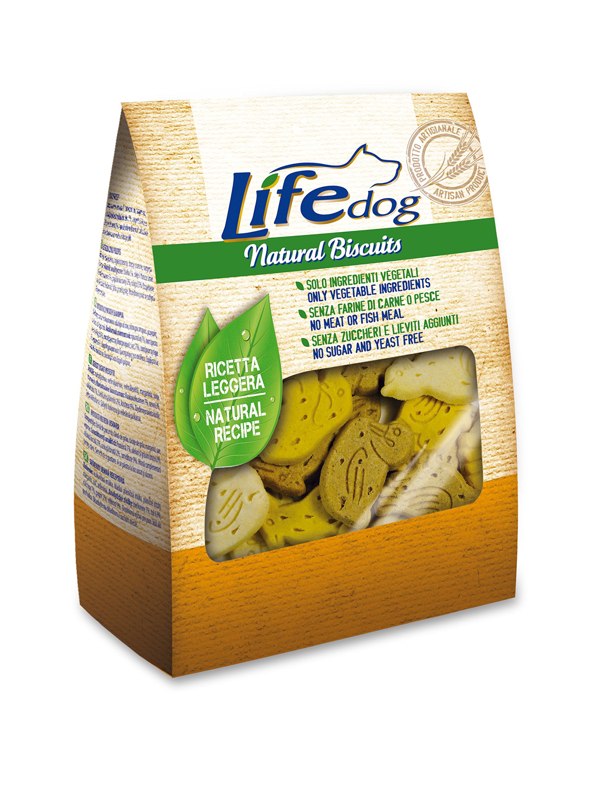Saigain Life Dog Natural Biscuits, Galletas con Forma de animalito. Pescado y marisco, 500gr