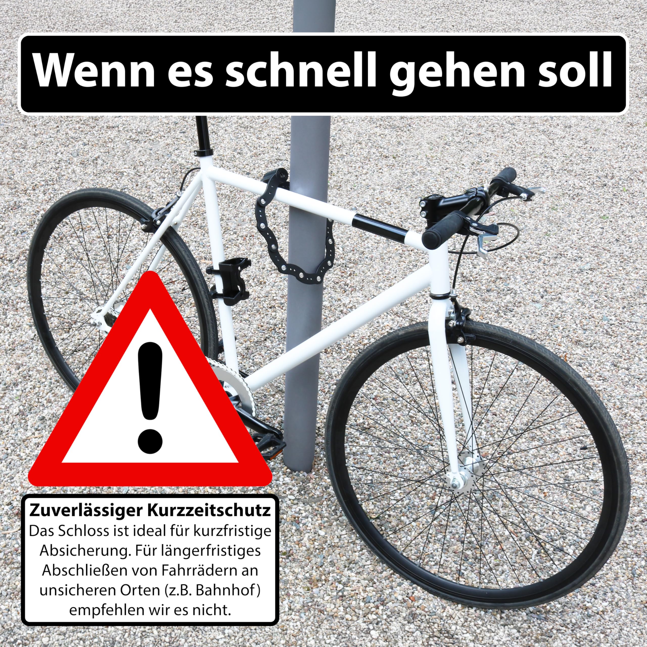 KOHLBURG 420g leichtes Fahrradschloss mit Halterung für lange Touren - Kurz-Zeit-Schutz Faltschloss - Gliederschloss 70cm lang für Fahrrad E-Bike & Rennrad Schloss - Mini Fahrradschloss leicht & klein
