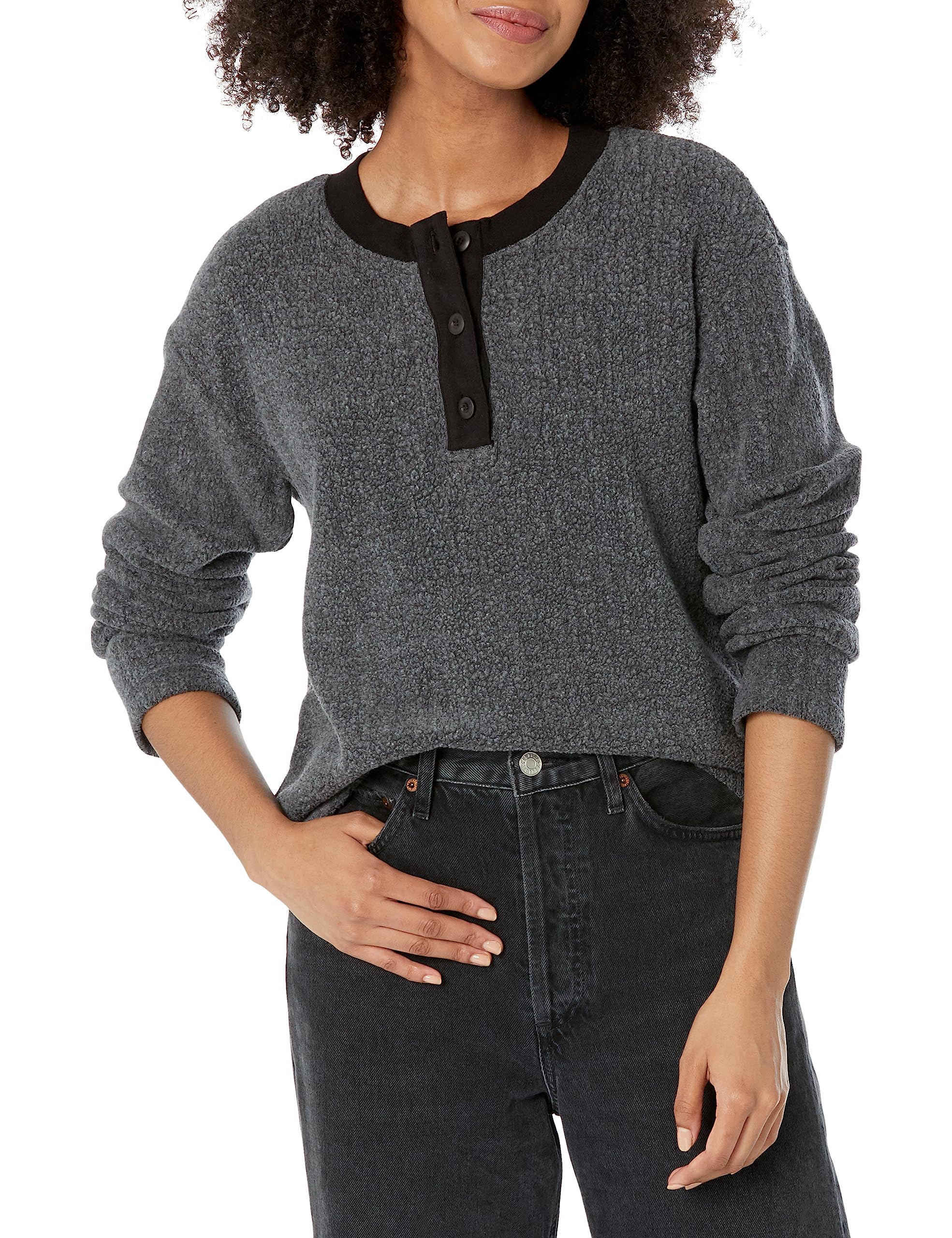 Monrowwomens Teddy Fleece Henley Henley Shirt (pack of 1)