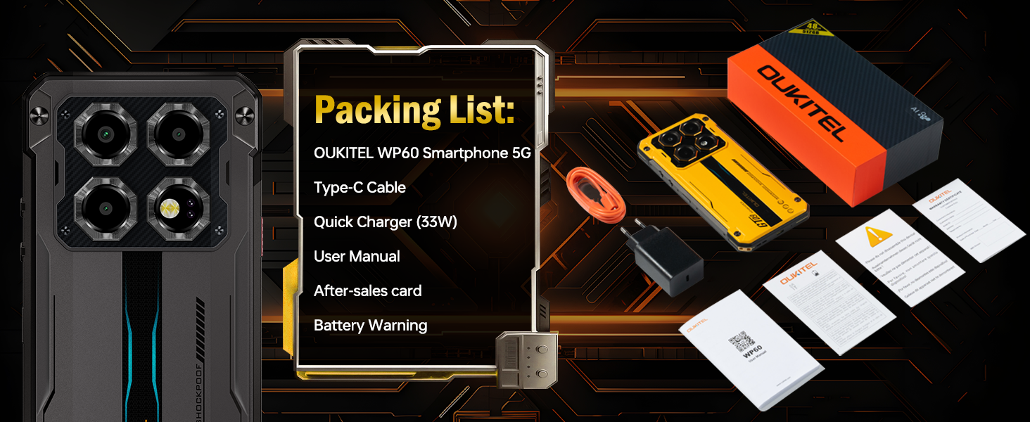 Amazon.com: OUKITEL WP60 5G teléfono resistente desbloqueado
