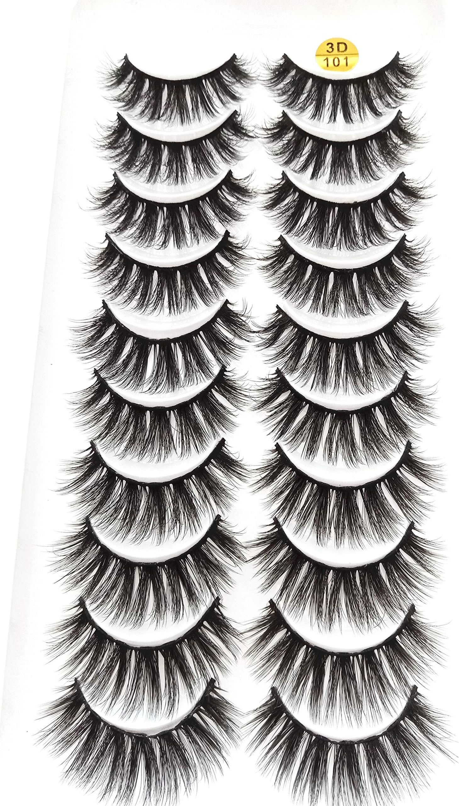 HBZGTLAD 38 Styles 10 pairs natural false eyelashes fake lashes long makeup 3d mink lashes extension eyelash mink eyelashes for beauty (3D101)