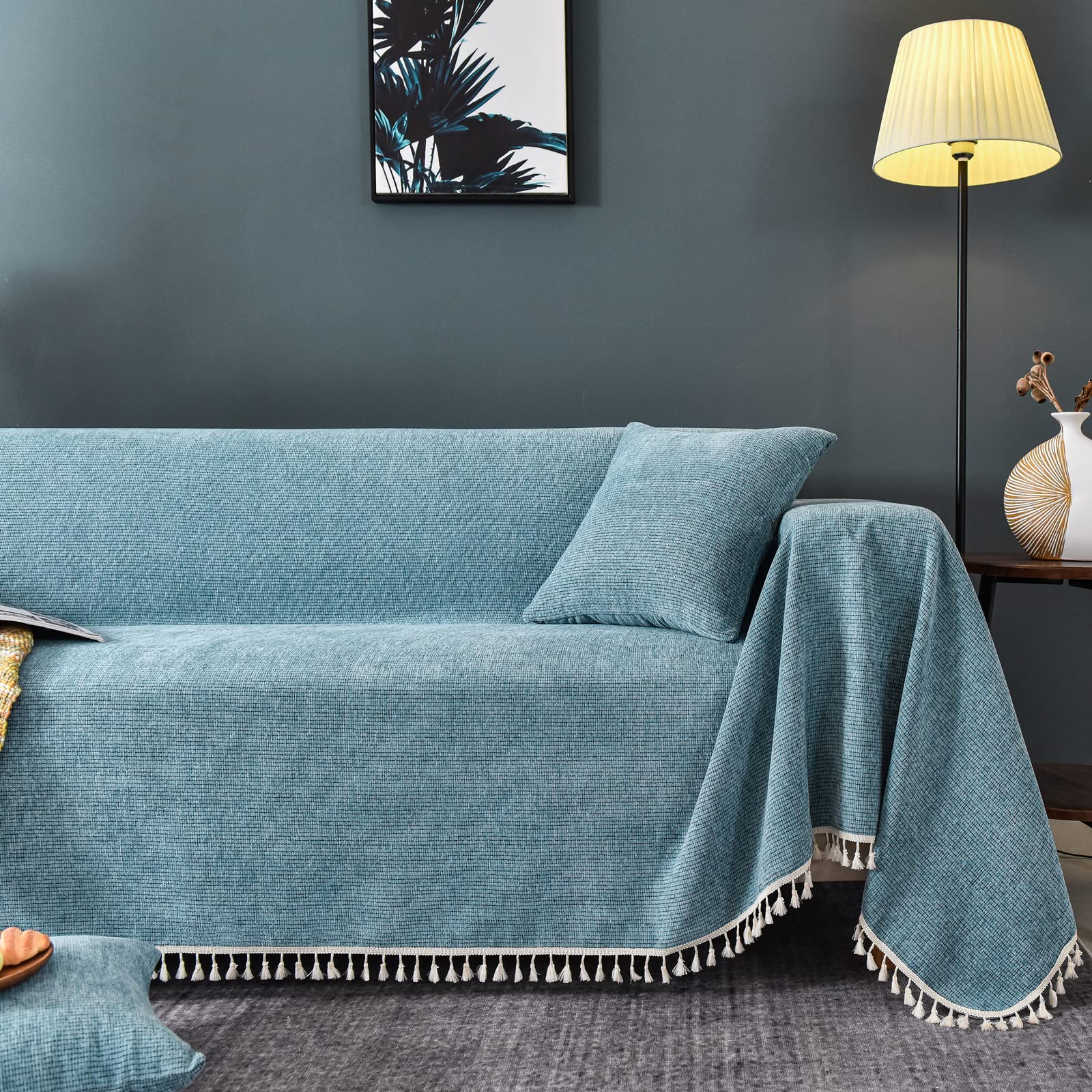 Funda Sofa, Funda de Sofá de Chenilla, Manta de Sofá Multifuncional, Protector de Sofá Reversible, Cojín de Sofá Cuatro Estaciones colcha colcha sofa cubre sofas cubre sofa jarapas para sofas