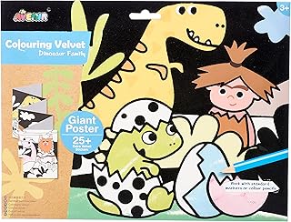 Avenir dinosaur sticker coloring game with plush sticker multi color