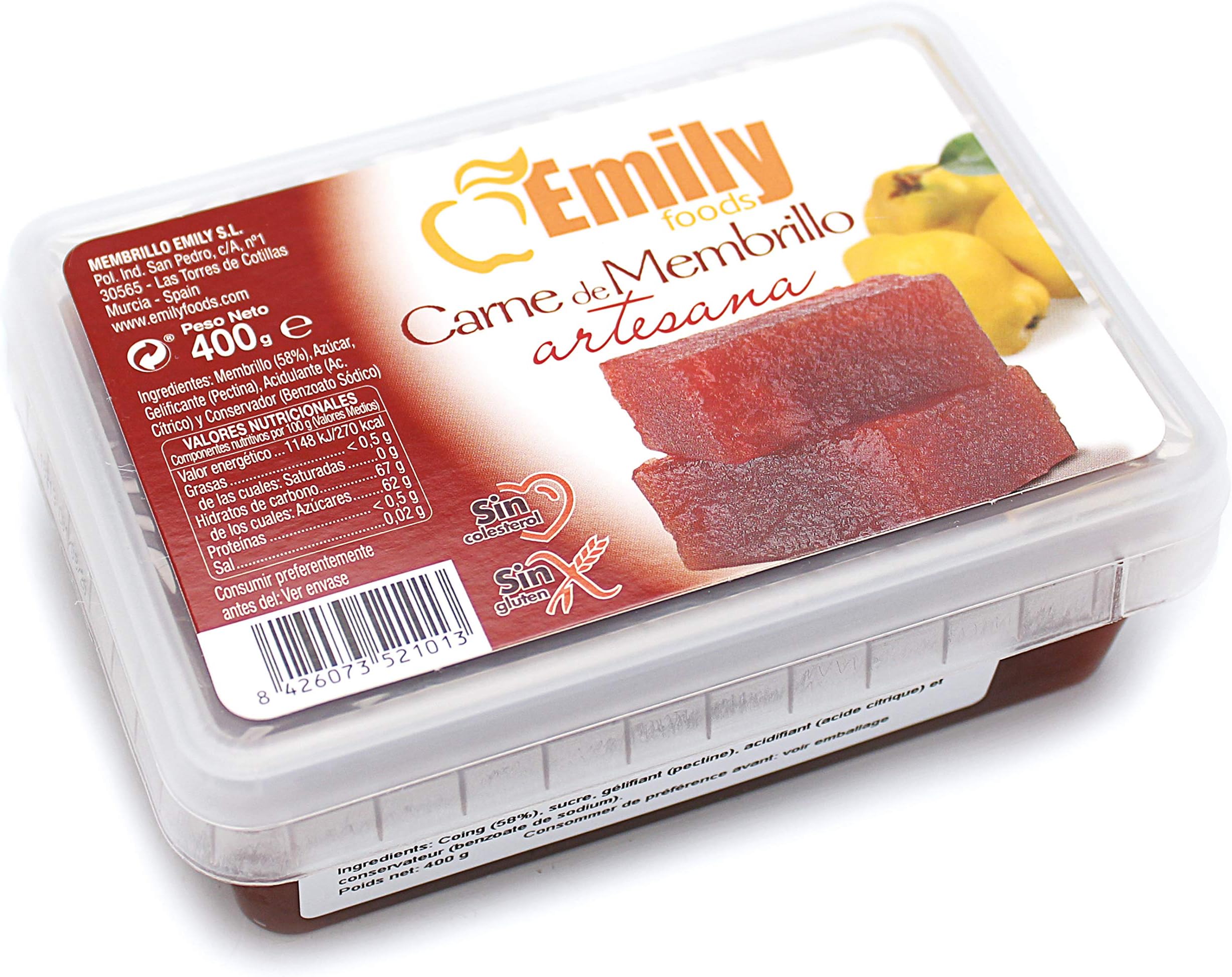Emily Foods Quince Paste, Carne de Membrillo, 14 oz