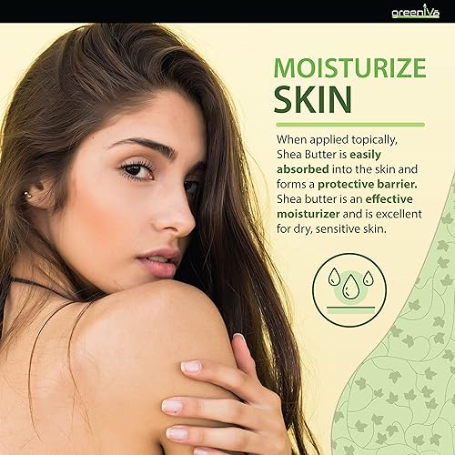 Miniatura 3 de GreenIVe Mantequilla de karité 100 pura cruda exclusivamente en Tienda tarro de 8 onzas