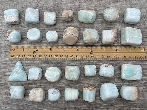 Miniatura 374 de GAF TREASURES Piedras pulidas de ojo de tigre de 1/2 libra, piedra preciosa natural pulida, cristales curativos de ojo de tigre (ojo de tigre)