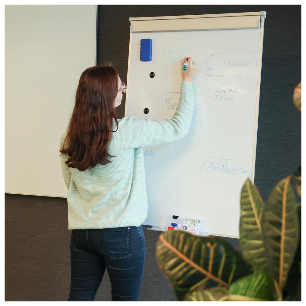 Magnetisches Flipchart Whiteboard - höhenverstellbar - 2in1 Whiteboard & Präsentationstafel