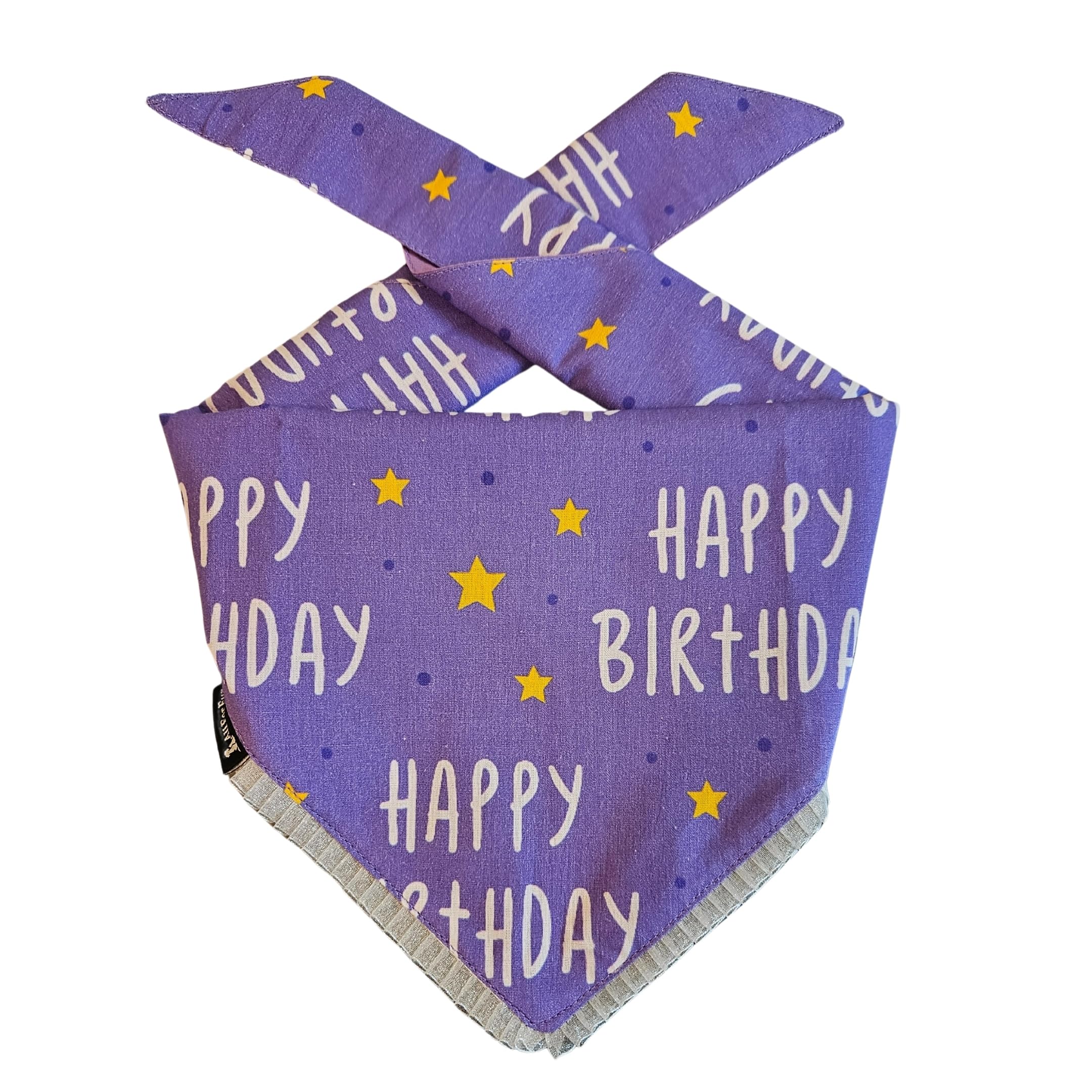 All For Fur Dog & Cat Bandanas | Premium Material | Handmade | Happy Birthday Collection | Purple (B0BVWLCCFP) Amazon Price History, Amazon Price Tracker
