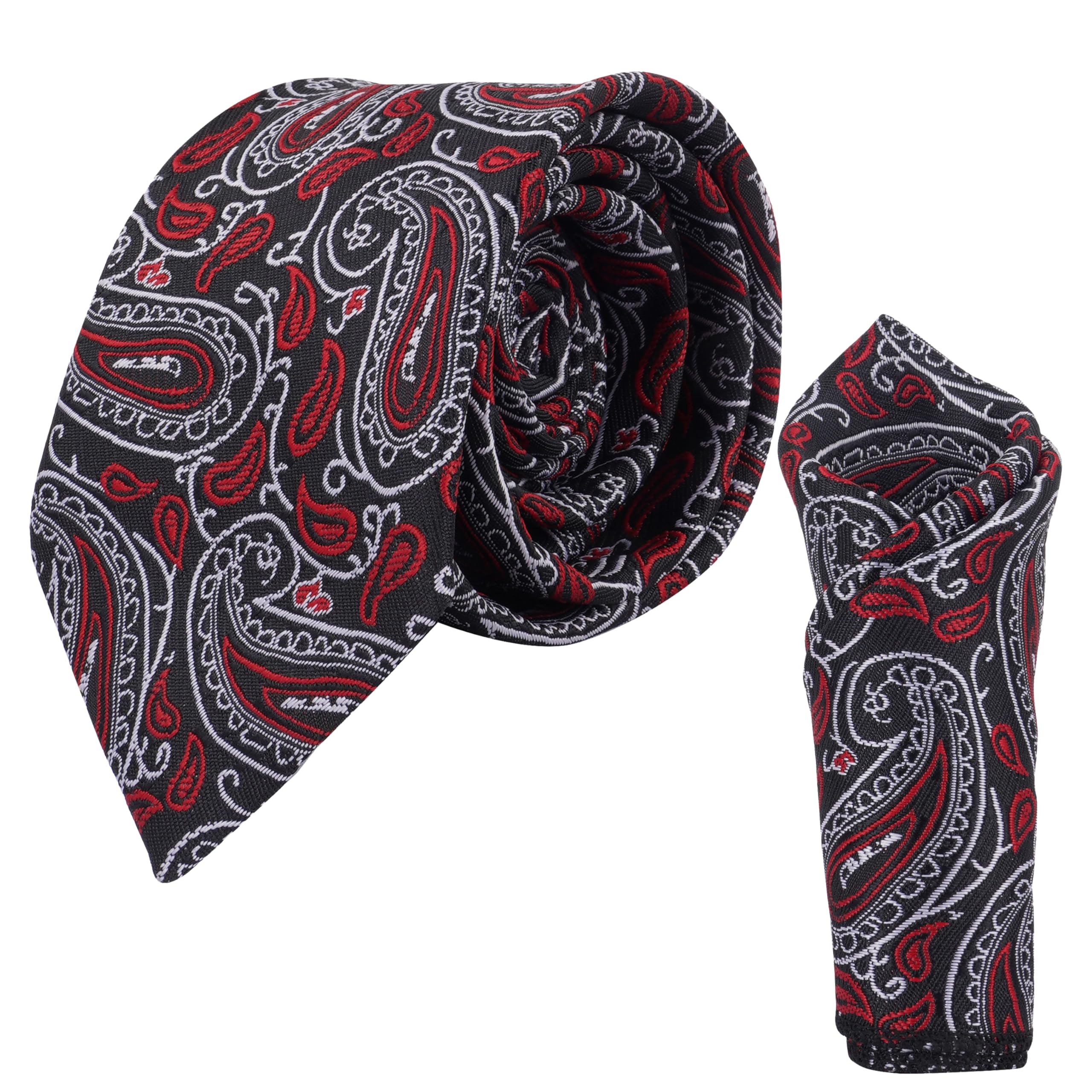 Men's Microfibre Italian Necktie Gift Set, Floral Printed Tie With Pocket Square (Pack of 2).-image-29
