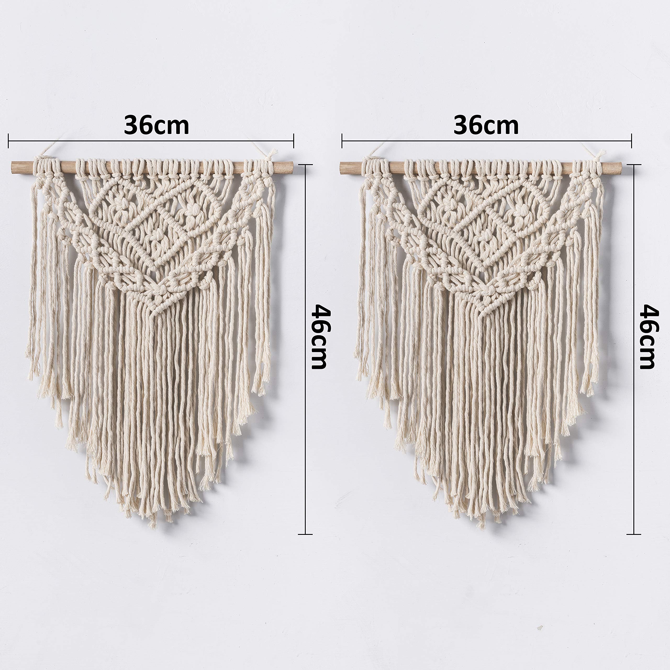 Boho Macrame Wall Hanging - Beige Tapestry Set -4 Boho Macrame Wall Hanging - Beige Tapestry Set -4