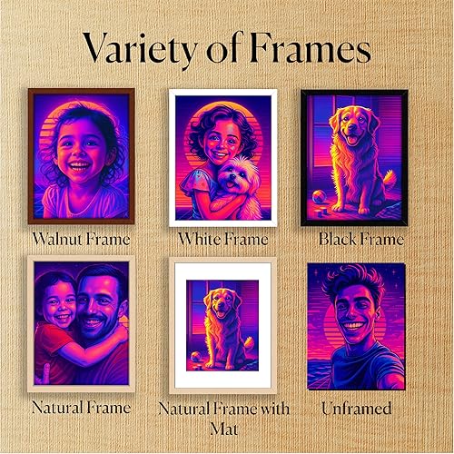 Miniatura 4 de Arte de pared de retrato de Synthwave personalizado, ilustración retro personalizada de la foto, transforma tu imagen en estilo de dibujo de dibujos