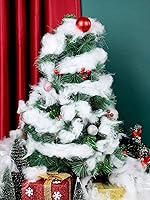 Vista 2 de Riakrum Decoración de nieve falsa de fibra artificial de algodón para nieve, decoración interior esponjosa para decoración de invierno de Navidad