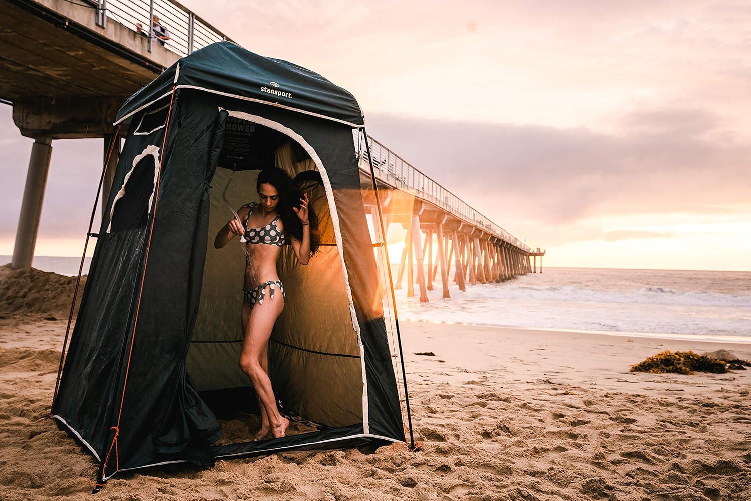 Stansport Jumbo 5 Gallon Camper's Shower (298) : Portable Camping Shower Gear : Sports & Outdoors