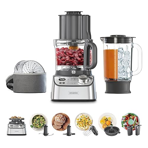 Immagine del prodotto Kenwood MultiPro XL Weigh+ FDM72.990SS - Robot da cucina dotato di Bilancia e Timer integrati, ExpressDice, Ciotola da 3L, velocità variabile, 12 accessori, 1000 Watt