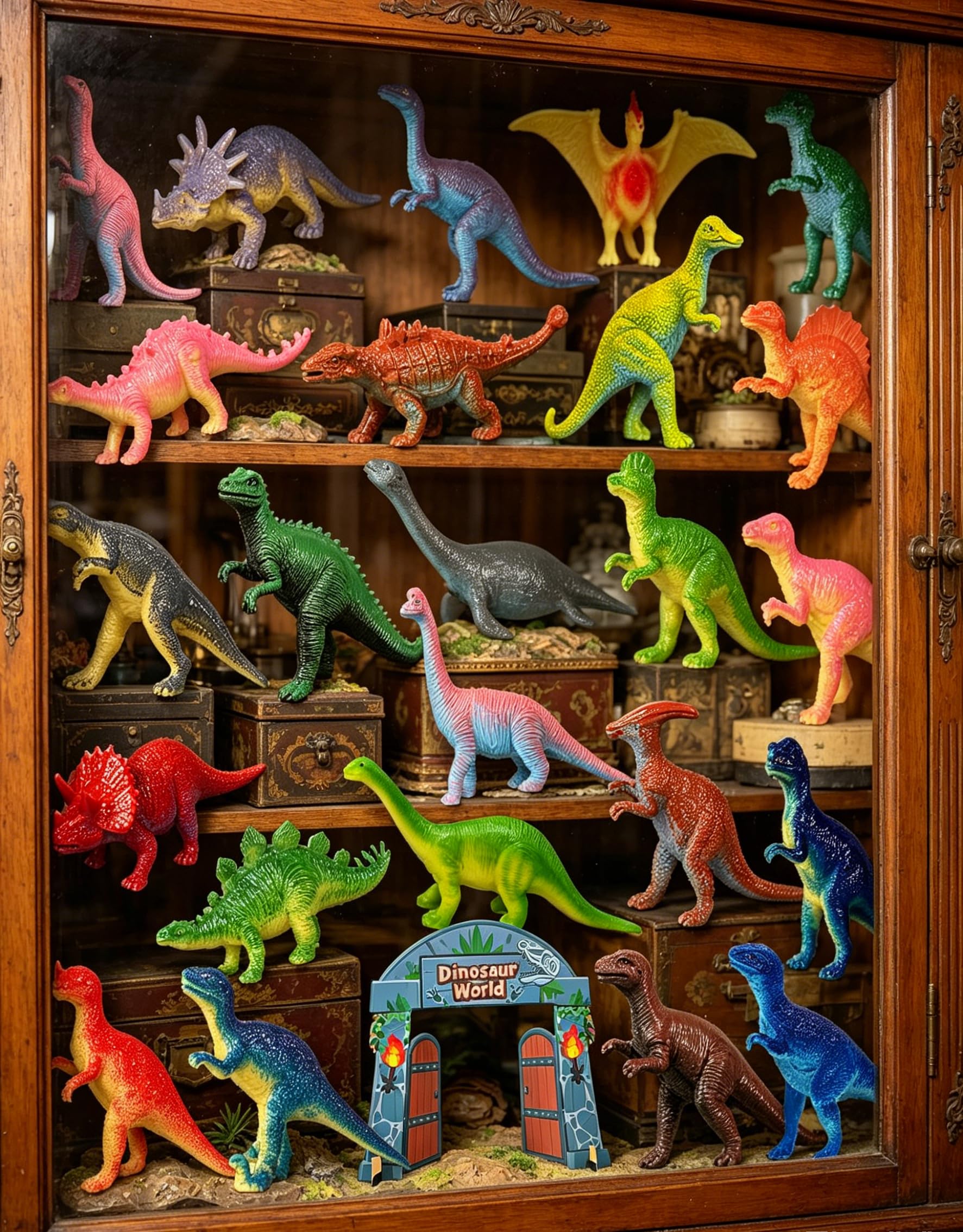 iZoeL Calendario Avvento Dinosauri Calendario Avvento 2026 Regalo Natale Dinosauro Modello, Regali di Natale per Dinosauri/Soprammobili Appassionati Collezionisti