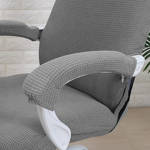 Miniatura 4 de FORCHEER Juego de fundas ergonómicas para sillas de oficina con funda para reposacabezas, repelente al agua, para silla ejecutiva de oficina, color