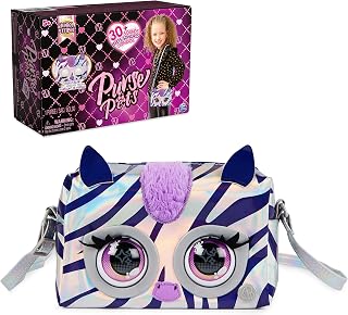Purse Pets, Metallic Mood Rebel Stripez, Interactive Pet Toy and Crossbody Shoulder Bag with over 30 Sounds and Reactions, Kids Toys