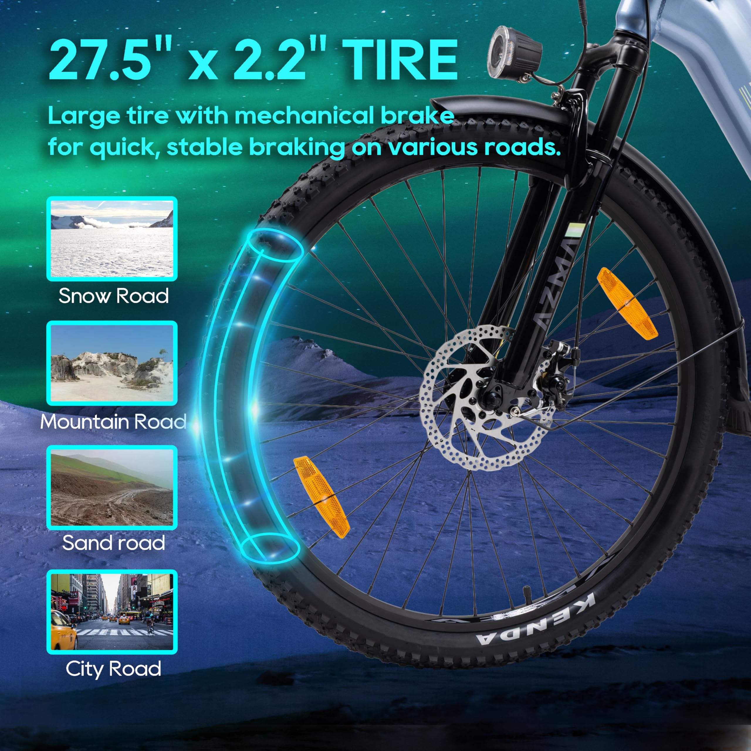 AZMA Bici Elettrica, 27.5"/29" Bici Elettrica Uomo Donna, 48V/36V Batteria Rimovibile, Autonomia Fino 100, 8 Velocità, Ebike da Per Pendolari Urbani e MTB (S1-blu)