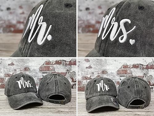 Miniatura 4 de Hepandy Mr Mrs Mom Dad Captain First Mate Mama and Mini Sombreros de béisbol