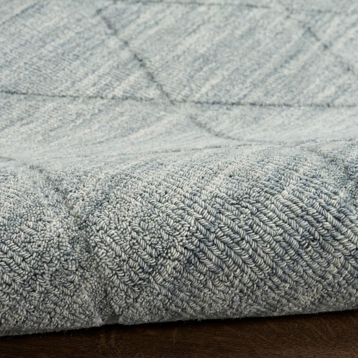 Nourison Home Wool Haven Blue 5'3" x 7'3" Area Rug - Easy Clean, Non Shedding, Bed Room, Living Room, Dining Room, Kitchen (5' x 7')