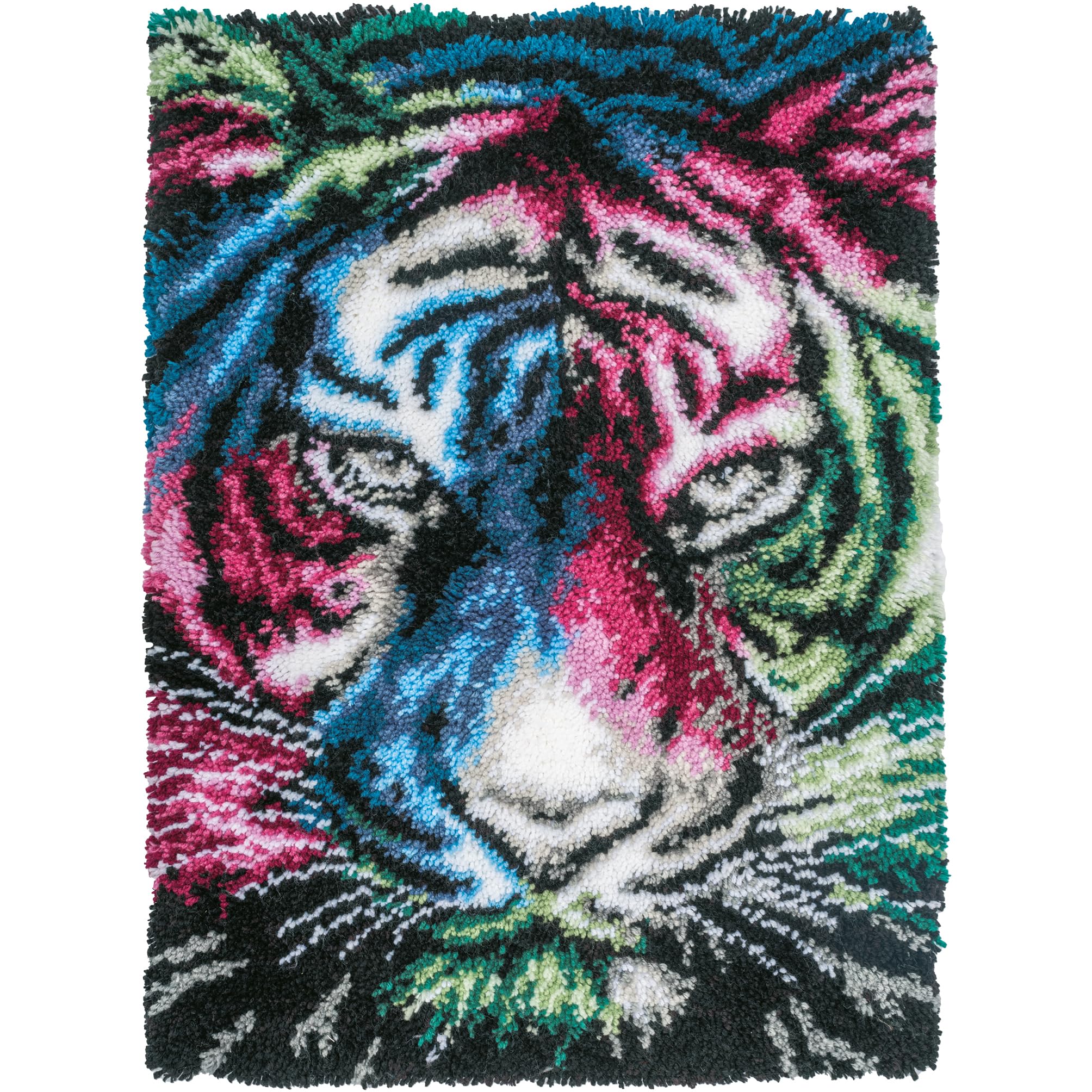 Vervaco Tiger-Knüpf-Teppich – Komplettes Set (ca. 55 x 81 cm)