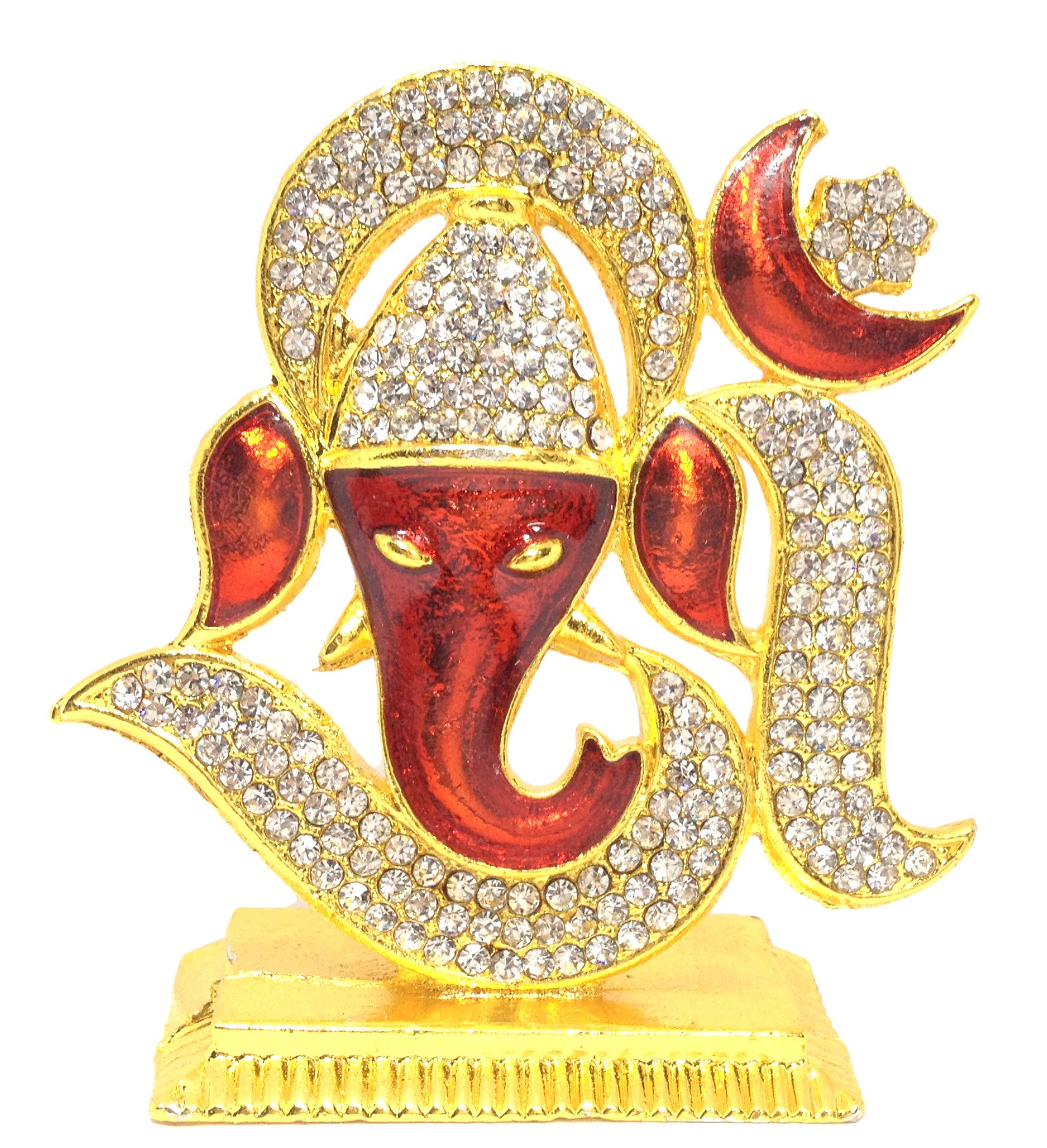 Discount4productLord Ganesha Car Dashboard Idol (Multicolour)