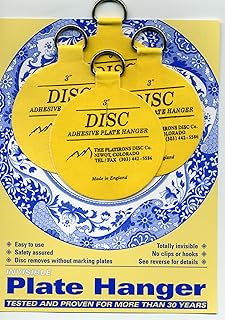 Invisible English Disc Adhesive Medium Plate Hanger Set (4-3 Inch Hangers)