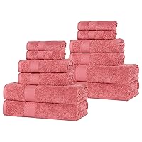 Vista 50 de SUPERIOR Kendell - Juego de toallas de baño de algodón egipcio, absorbentes, para la ducha, artículos esenciales de spa, toallas grandes, básicos