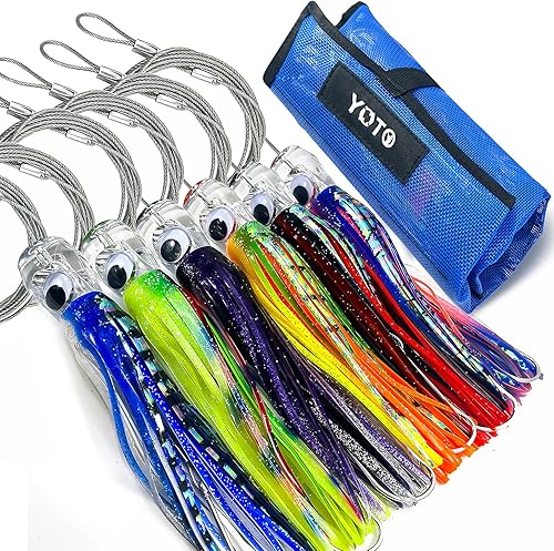 YOTO Skirted Trolling Lure Kit (6pc)