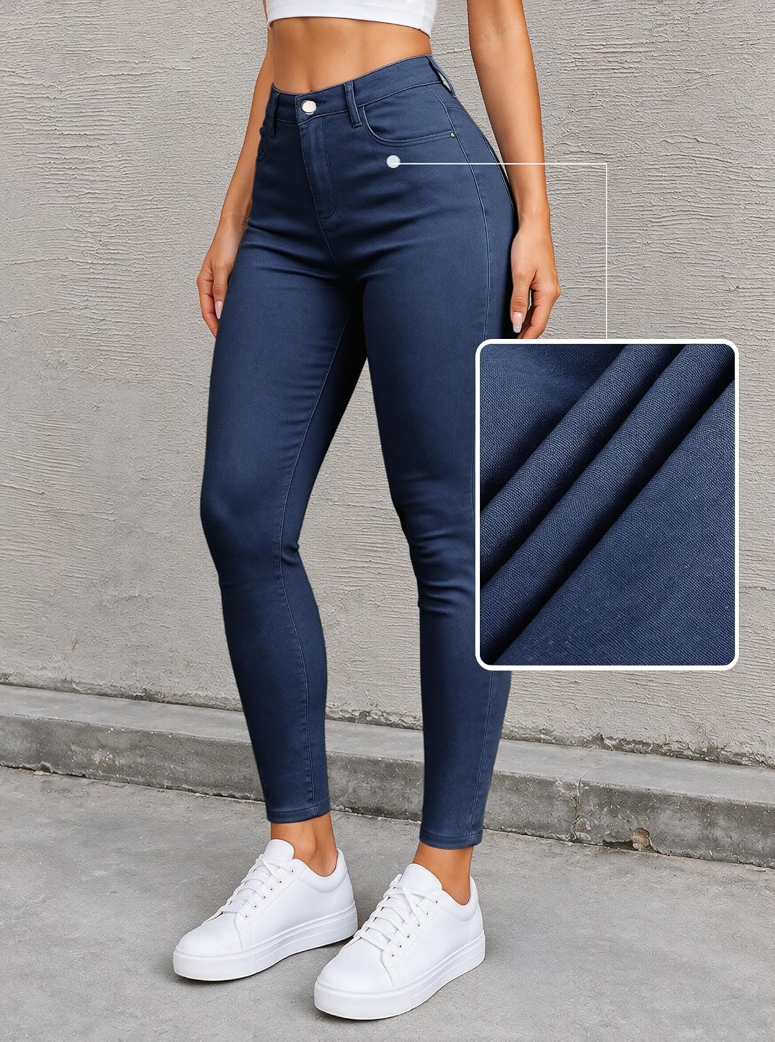 SOFIA'S CHOICE Women Stretchy Skinny Jeans Butt Lifting Pants image 5