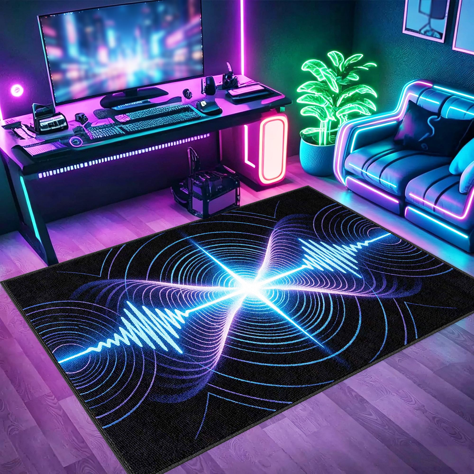 Tapis de chaise de bureau gamer anti-rayures pour protéger le sol de la chambre