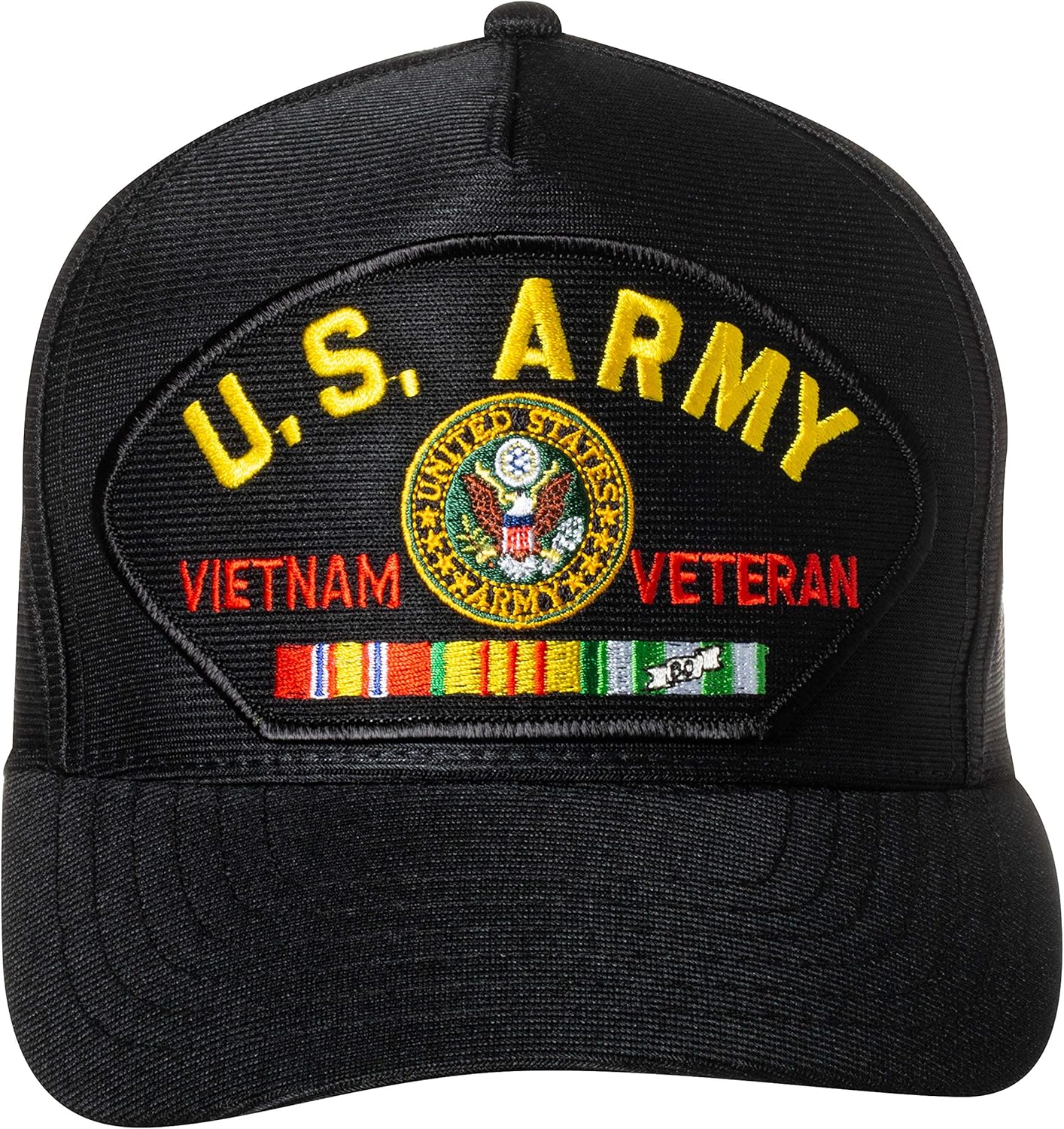 Artisan Owl US Army Retired Emblem Patch Hat - Adjustable Snapback Baseball Cap for Veterans & Army Enthusiasts (Black)