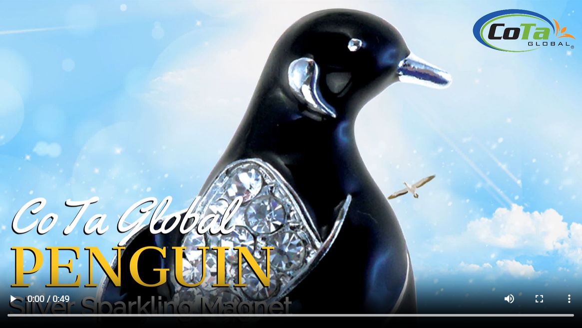 Imán decorativo pingüino brillante 5 cm miniatura 7