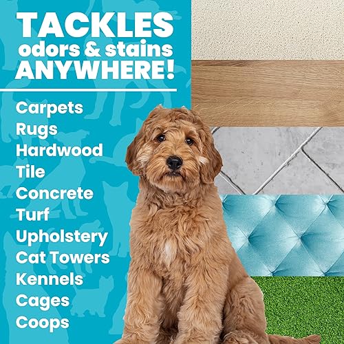 Miniatura 3 de Unique Eliminador de olores y manchas para mascotas, 128 onzas, concentrado líquido, hace más de 10 galones más limpia, fórmula bio-enzimática que