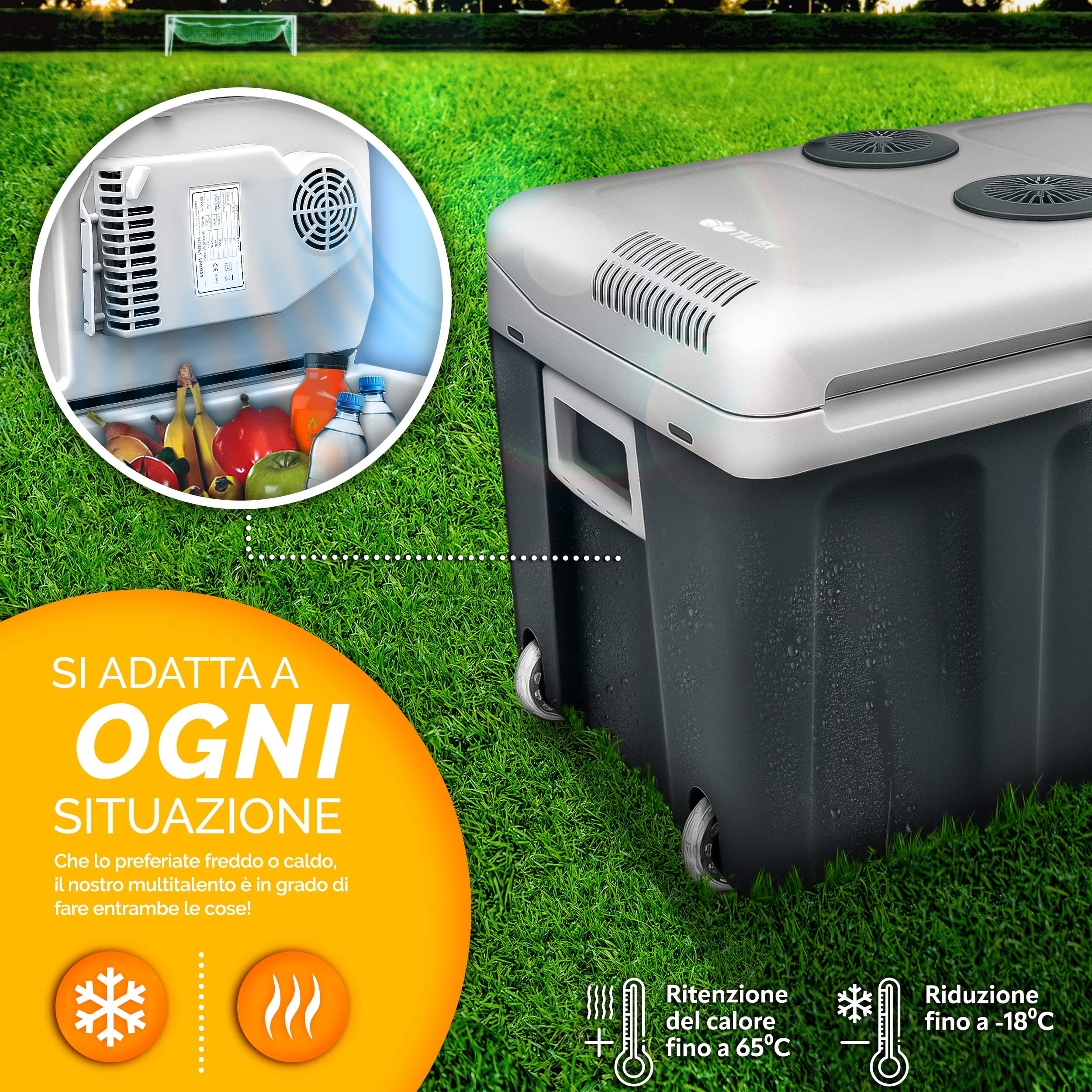 Tillvex 40L Portatile Raffreddatore Congelatore Camping - Dettaglio