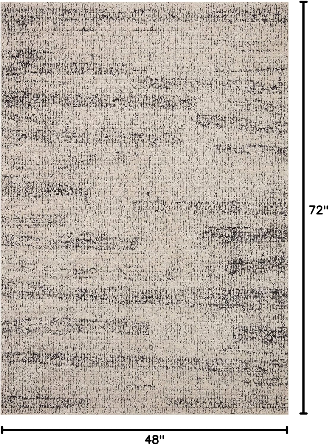 Loloi Darby Collection DAR-02 Oatmeal/Charcoal 4'-0" x 6'-0" Accent Rug Oatmeal / Charcoal 4' x 6' (Rectangular)